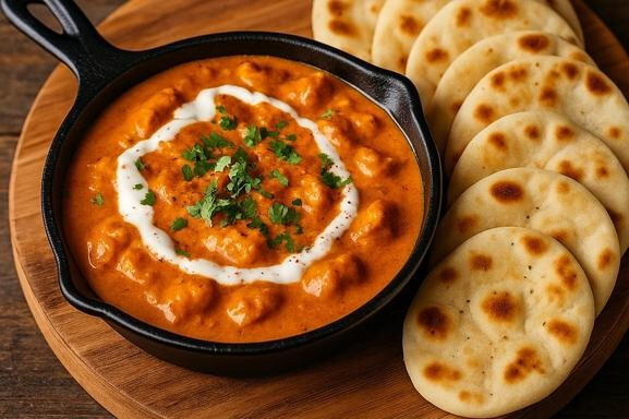 Butter Chicken Dip with Naan Dippers